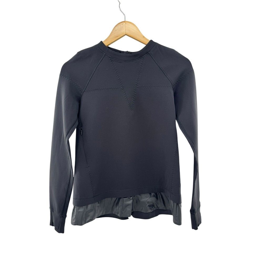 Ivivva Star Gazer Spacer Pullover Shirt Girls Size 14 Peplum Long Sleeve Scuba